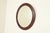 Art Deco Stickley Modern Art Deco Mahogany Framed Round Beveled Wall Mirror For Sale - Image 3 of 9