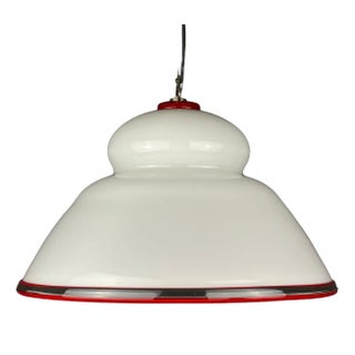 White Murano Pendant Lamp, Italy, 1970s For Sale
