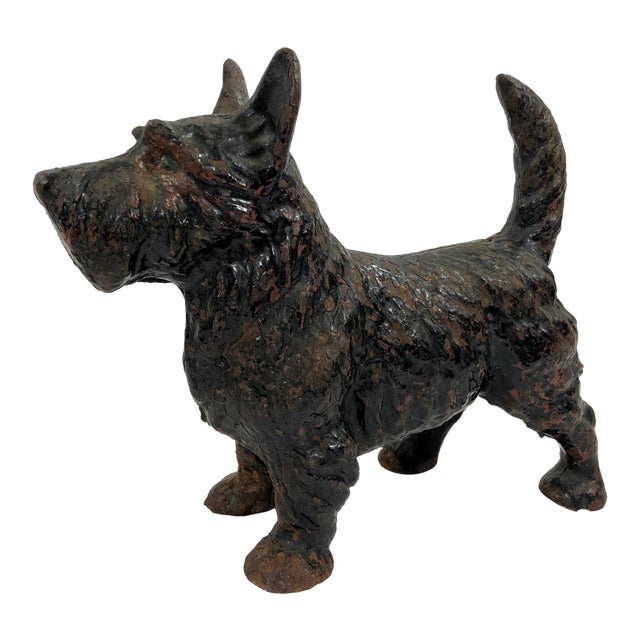 Vintage Cast Iron Scotty Dog Door Stop Chairish