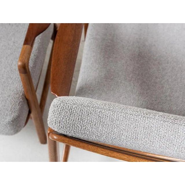 Mid-Century Danish 2-Seat Sofa and Easy Chairs in Oak and Teak attributed to Tove & Edvard Kindt-Larsen for France & Daverkosen, Set of 3 For Sale - Image 10 of 13