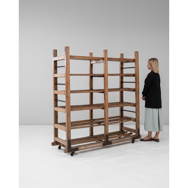 1930s French Industrial Bakery Rack on Wheels For Sale - Image 4 of 18