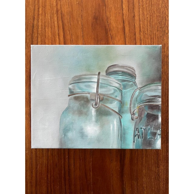 Original Painting of Vintage Canning Jars -- Contemporary Realism by Tracy Meola For Sale In Boston - Image 6 of 7