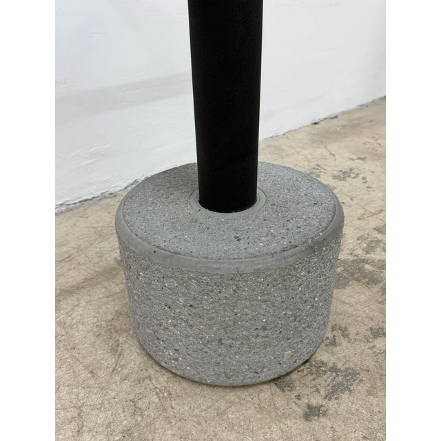 Rare Giovanni Offredi Steel and Concrete Dining or Center Table for Saporiti For Sale - Image 11 of 18