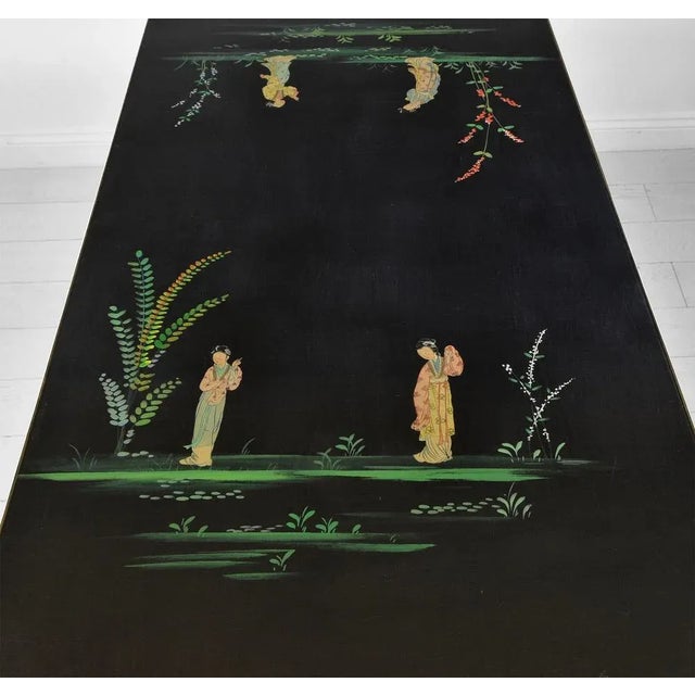 Mid-Century Modern Mid-Century Chinoiserie Dining Table & Six Chairs by Umberto Mascagni, Set of 7 For Sale - Image 3 of 18