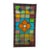 Antique 1880s Stained Glass Window Flower With Jewel Rondels Cathedral Glass For Sale