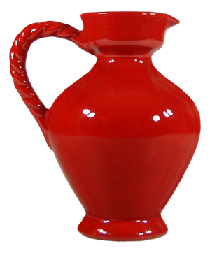 Italian Red Glazed Ceramic Vase from Miriam Deruta, 1970s
