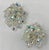 Modern 1960s Lois Ann Signed Aurora Borealis & Seed Bead Burst Cluster Clip Earrings - 2 Pieces For Sale - Image 3 of 10