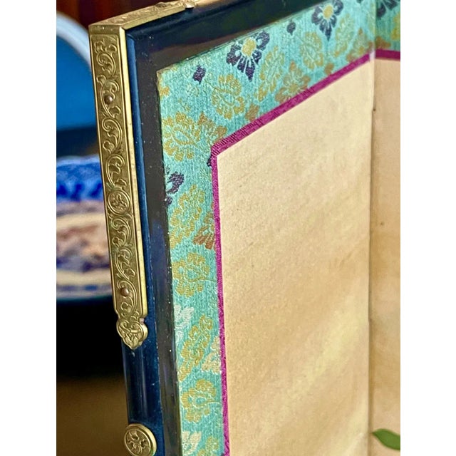 Taisho Period Japanese 6-Panel Table Screen With Custom Box, Calligraphy For Sale - Image 9 of 12