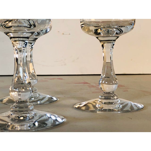 1960s Fostoria Platinum Rim Large Wine Stems, Set of 4 Chairish