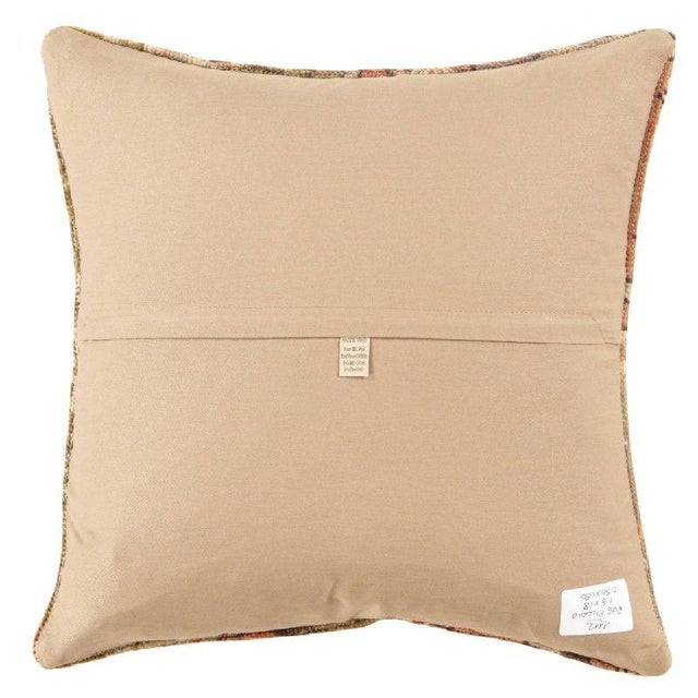 Vintage hand woven Turkish pillow. This is made of wool. Back cotton. Beautiful colors and well made. This pillow features...