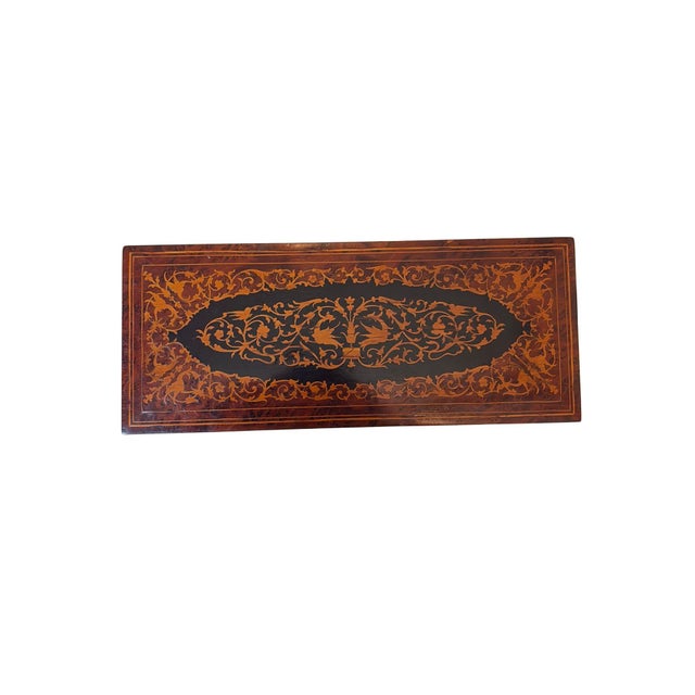 A beautifully crafted vintage Italian box from Sorrento, richly decorated with intricate marquetry inlay. Sourced directly...