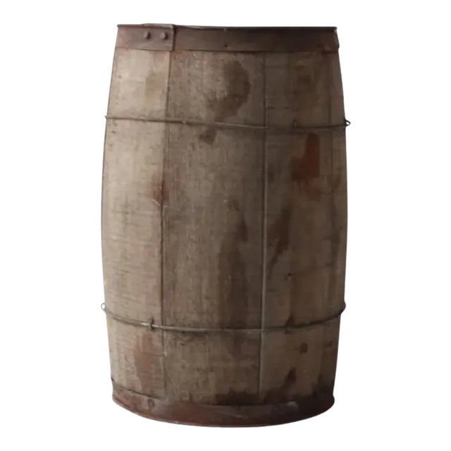 Antique Wooden Barrel For Sale