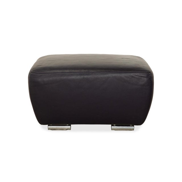 Blue Avanti Ottoman in Purple Leather from Koinor For Sale - Image 8 of 10