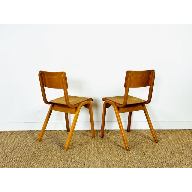 Vintage Bentwood School Chairs, 1950s, Set of 2 For Sale - Image 4 of 18