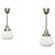 Vintage Czech Art Deco Opaline Glass and Chrome Pendant Lights, 1930s, Set of 2 For Sale - Image 16 of 16