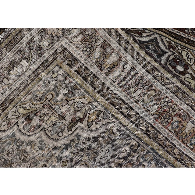 Antique Persian Malayer Rug With Intricate Botanical Design 3'6 X 4'5 For Sale - Image 12 of 12