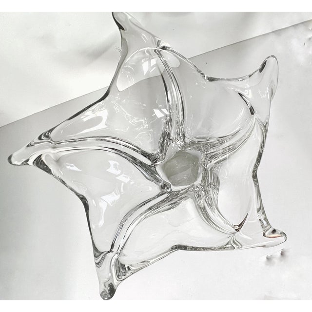 Daum Daum, France, Large 15" Diameter Mid Century Modern Sculptural Art Glass Bowl C1950 For Sale - Image 4 of 11