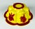 Yellow Chinese Imperial Yellow Peking Glass Lobed Bowl With Ruby Red Floral Overlay For Sale - Image 8 of 8