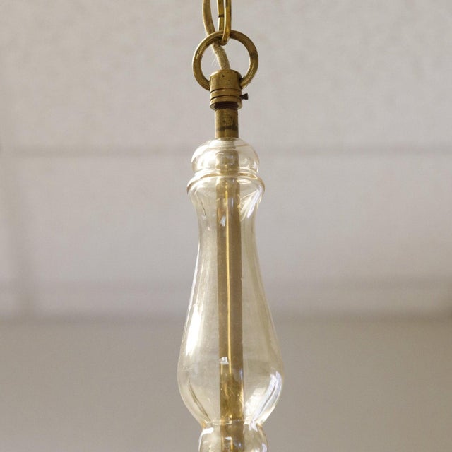 Champagne Colored Six-Light Murano Chandelier For Sale - Image 4 of 13