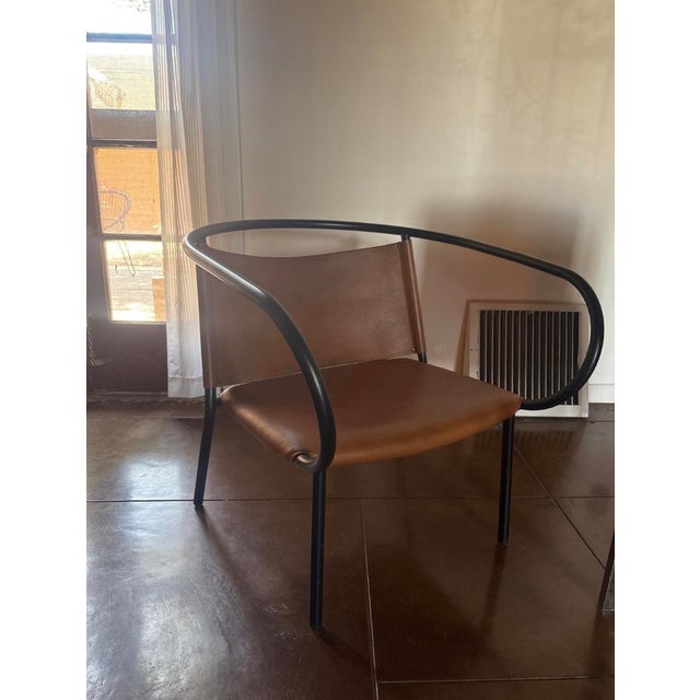 Mid-Century Modern Afteroom Lounge Chair in Cognac For Sale - Image 3 of 3