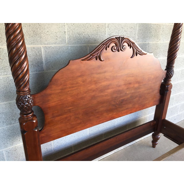 Ethan Allen British Classics Queen Size Tester Poster Bed 2956505h (260) Chairish