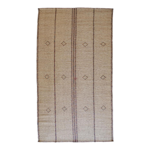 1970s Mauritanian Tuareg Mat Rug - 16.7 X 8.5 Ft