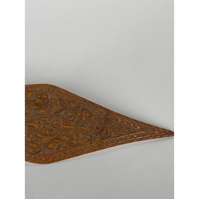 Wood A Persian Qajar Hand Carved Wooden Sherbet Spoon. Iran, Circa 1880 For Sale - Image 7 of 8