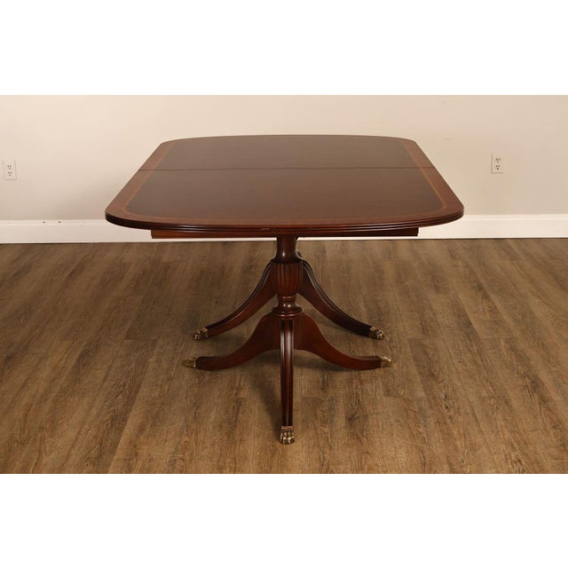 Henkel Harris Mahogany Double Pedestal Dining Table For Sale - Image 13 of 18
