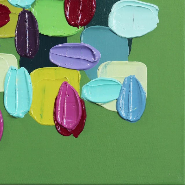 2020s Apple Green - Impasto Thick Paint Green Abstract Painting Original Artwork by Shiri Phillips For Sale - Image 5 of 9