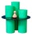 Pedestal Table in Green Acrylic Glass, 1980s For Sale