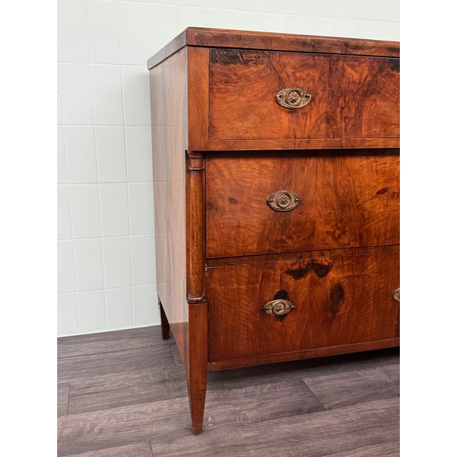 Antique Mid-19th Century Biedermeier Walnut Chest of Drawers, Germany For Sale - Image 15 of 18