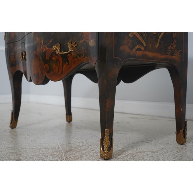 Maitland Smith Chinoiserie Decorated Four Drawer Commode Chest For Sale - Image 9 of 17