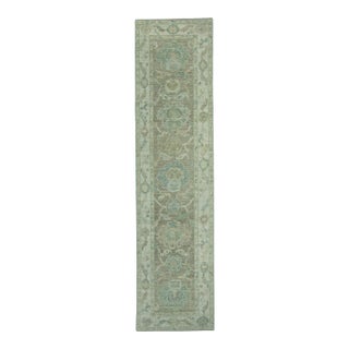 Turkish Oushak Rug 2'6" x 10' #19285 For Sale