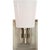 Thomas O'Brien for Visual Comfort Signature Bryant Single Bath Sconce in Antique Nickel with White Glass For Sale