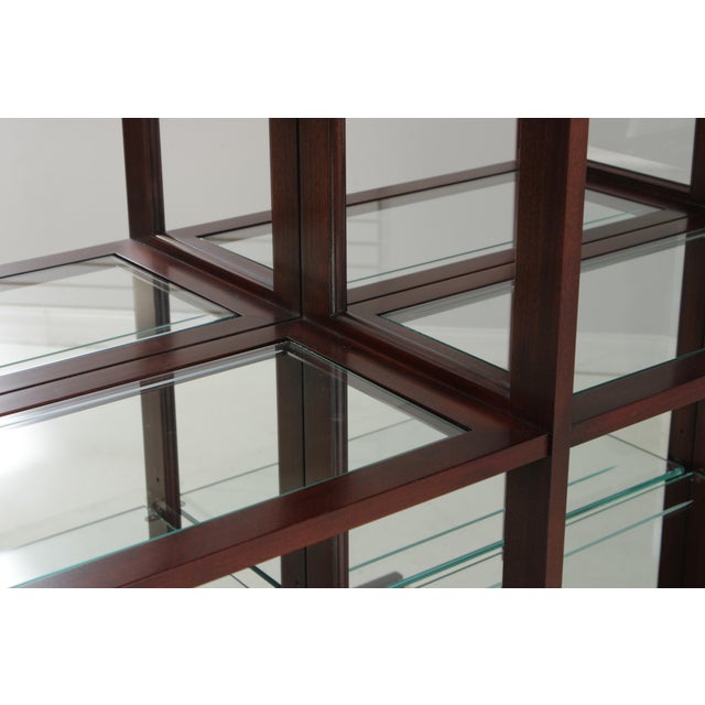 Traditional Henkel Harris Model 2303 Double Door Mahogany Display Cabinet For Sale - Image 3 of 18