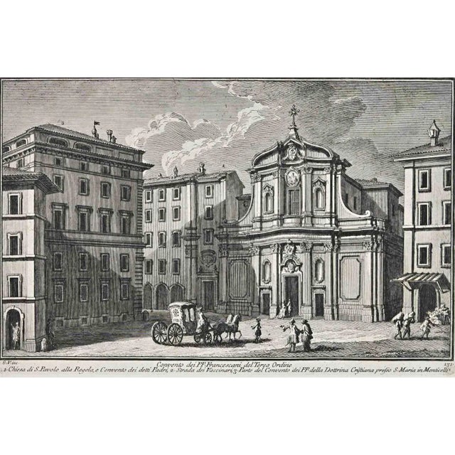 After Giuseppe Vasi, Convento di PP. Francescani del Terzo, Etching, 18th Century For Sale