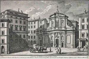 After Giuseppe Vasi, Convento di PP. Francescani del Terzo, Etching, 18th Century