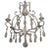 1950's Italian Silvered Wrought Iron and Rock Crystal Chandelier For Sale