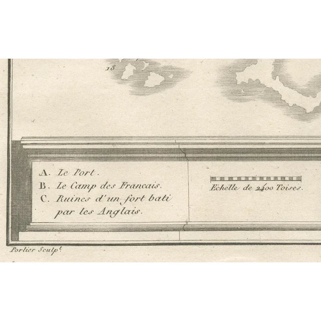 Antique French Engraved Plan of Poulo Condore, 1790s For Sale - Image 5 of 10