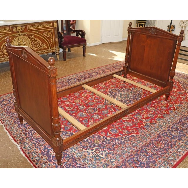 Vintage Walnut French Empire Style Narrow Twin Bed For Sale In New York - Image 6 of 10