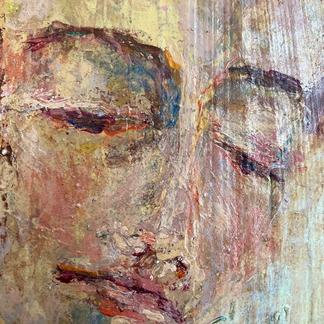 1970’s Modernist Male Portrait Painting Vintage France Frame For Sale - Image 4 of 4