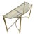 1990s Hollywood Regency Style Glass Console Table With Gold-Tone Frame For Sale
