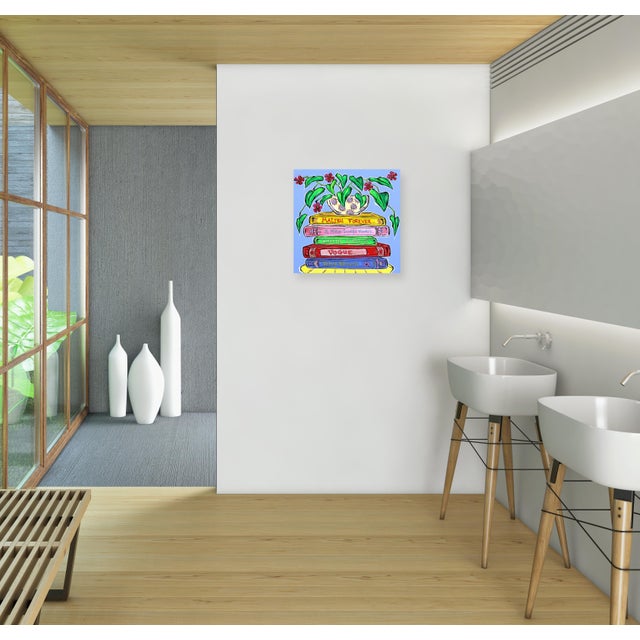 Textile Malibu Forever - Abstract Vibrant Colorful Botanical Still Life Original Artwork by Jonjo Elliott For Sale - Image 7 of 9