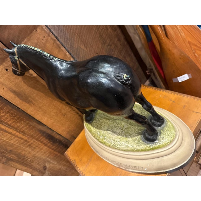 Mid-Century Modern Vintage Dawes Black Horse Brewery Plaster Cast Statue by Ross Butler c.1930 For Sale - Image 3 of 12