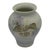 Santa Barbara Hand -Thrown Pottery Morning Glory Floral Vase Marked For Sale - Image 9 of 9