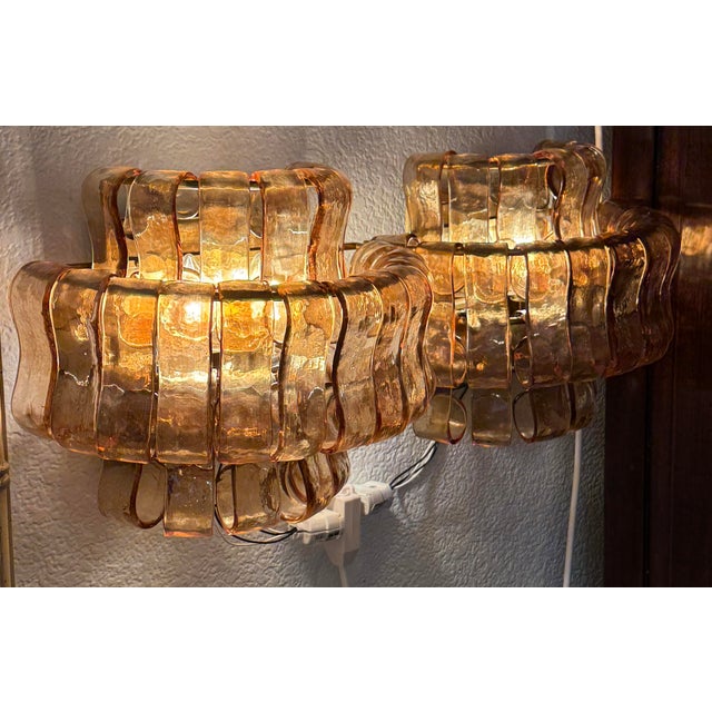 Italian Valley Lighting Ghiaccio Sconces, Pair For Sale - Image 3 of 12