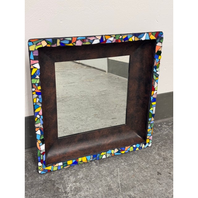 Mychelle Fitzgerald Party Confetti Mosaic Design Wall Mirror For Sale - Image 4 of 12