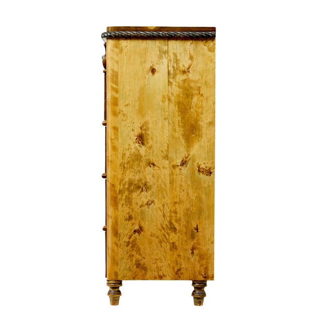 Swedish 19th century carved birch chest of drawers circa 1870. Fine quality 5 drawer chest of drawers from Scandinavia. 3...