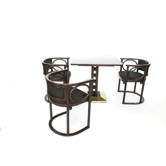 Wittmann 24-Ball Table and Fledermaus Chairs by Josef Hoffmann for Wittmann, 1980s, Set of 4 For Sale - Image 4 of 18