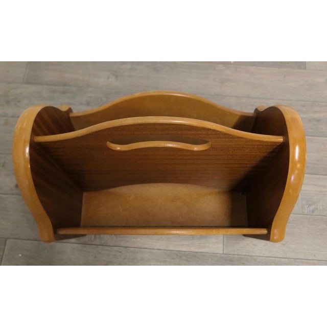 Mid-Century Teak Canterbury Magazine Rack, 1960s For Sale - Image 3 of 8